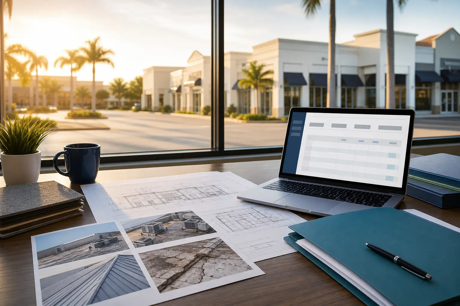 Commercial property insurance documents organized for a Florida building quote