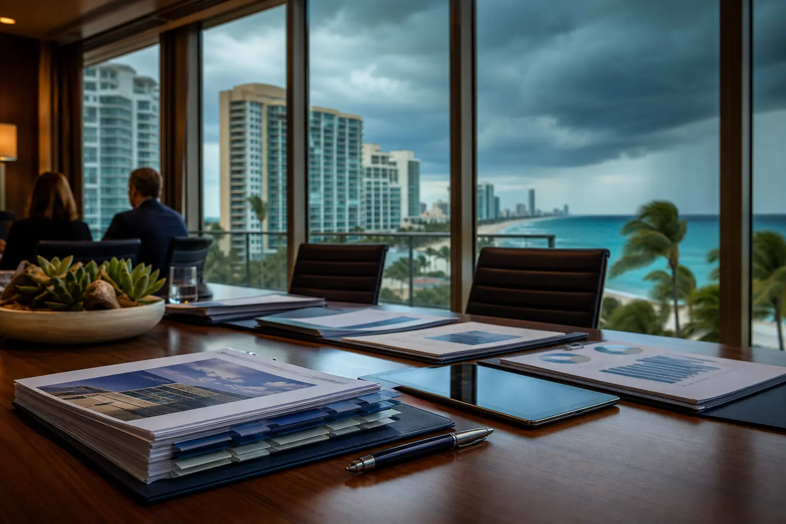 Florida condominium association buildings with board documents prepared for insurance review