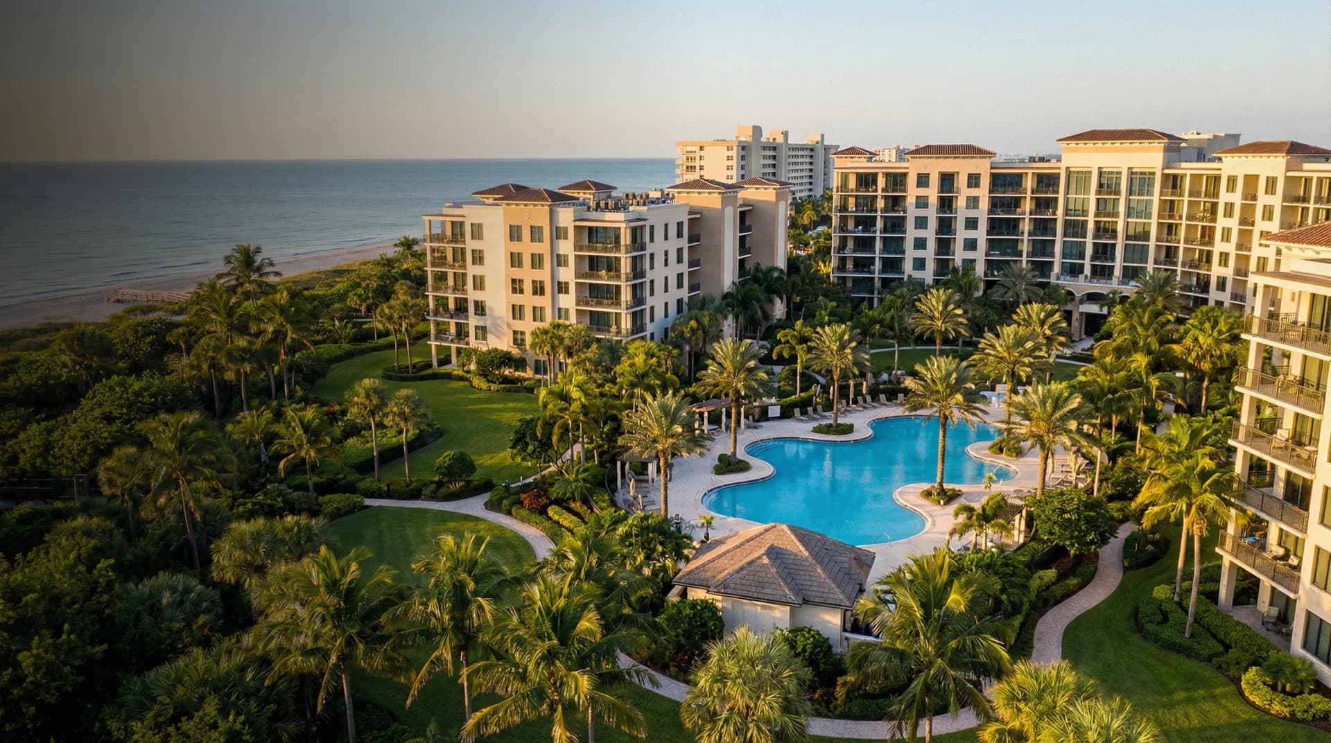 Professional property manager in modern condo community