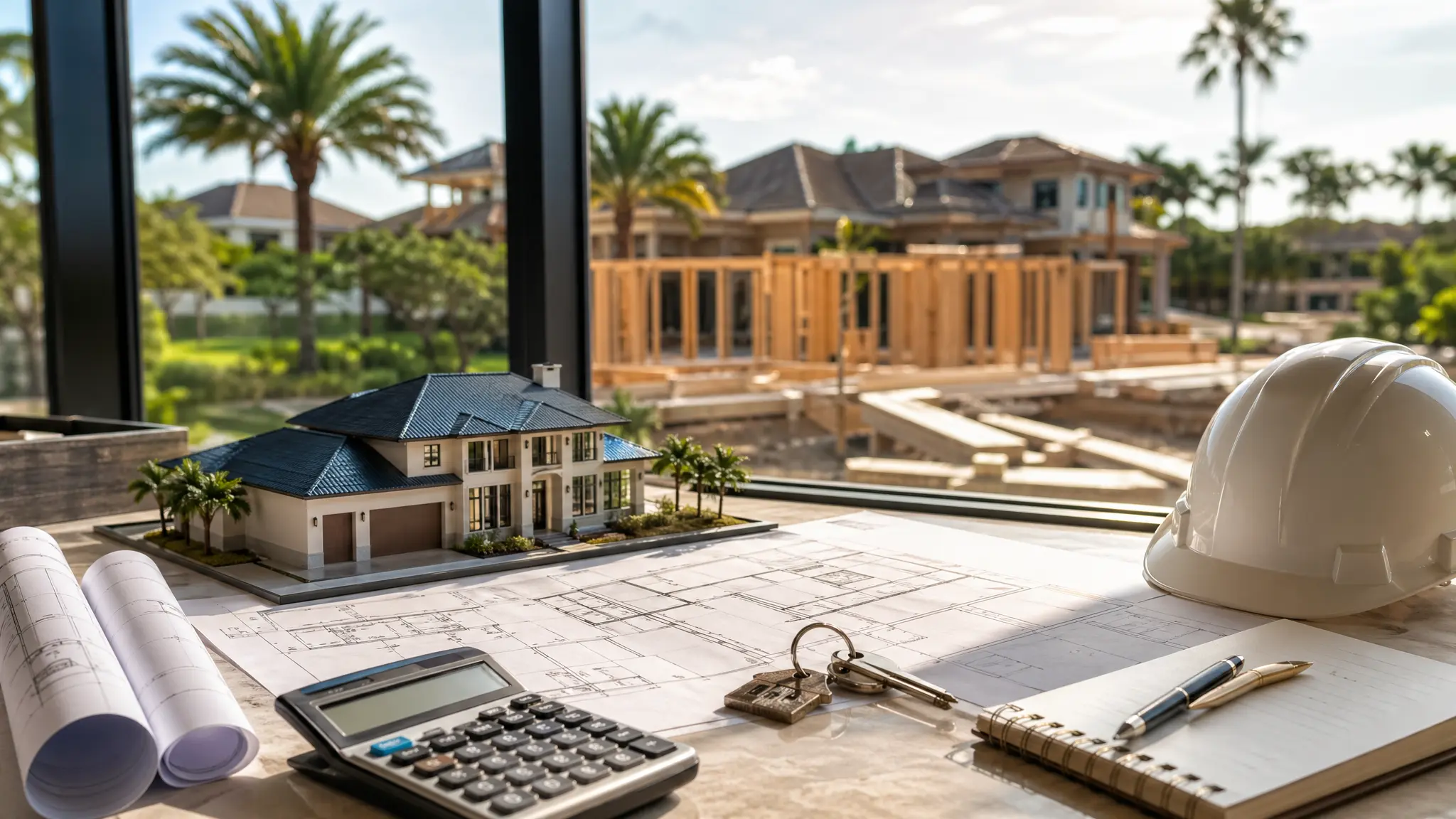 Construction budget and plans for Florida new construction home insurance cost